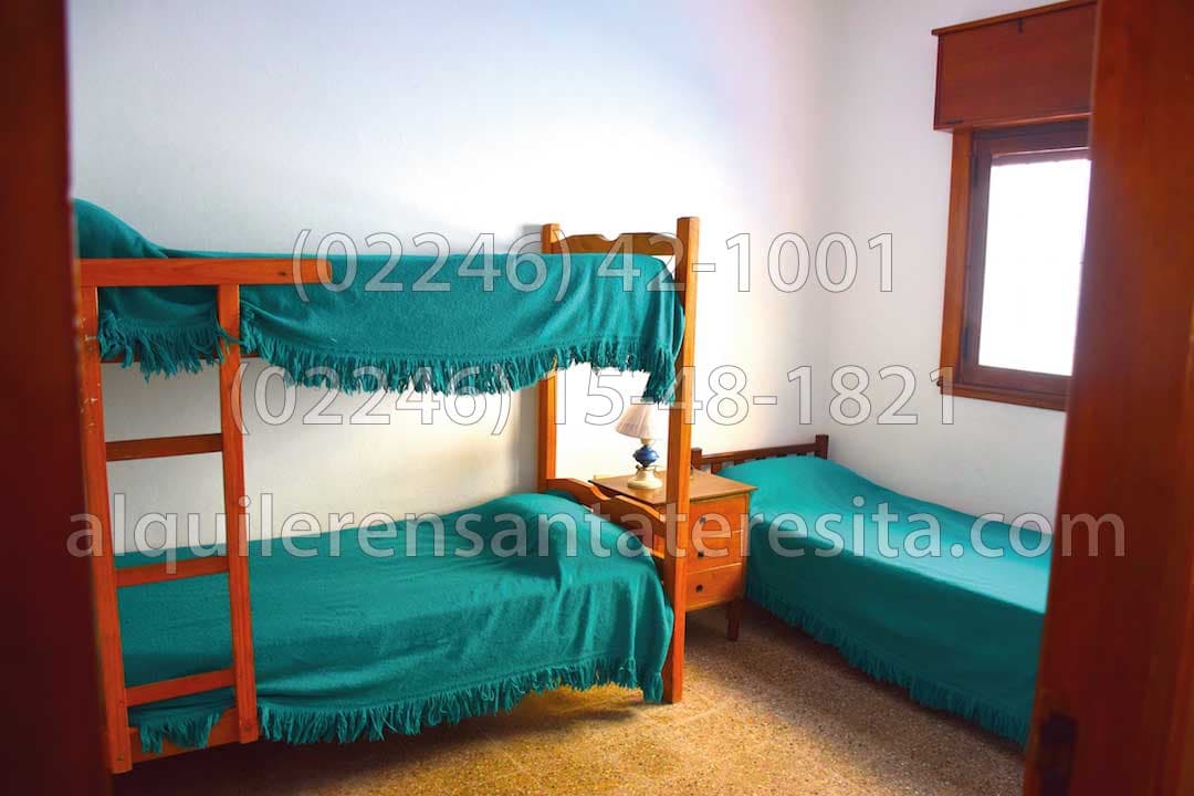 Camas del segundo dormitorio de Alquiler en Santa Teresita